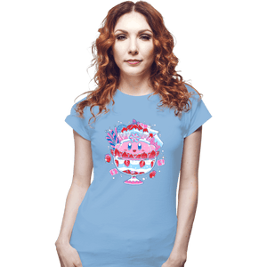 Shirts Fitted Shirts, Woman / Small / Powder Blue Pink Parfait