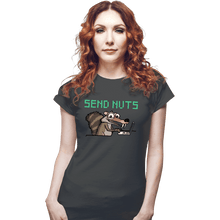 Load image into Gallery viewer, Shirts Fitted Shirts, Woman / Small / Charcoal Send Nuts

