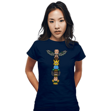 Load image into Gallery viewer, Daily_Deal_Shirts Fitted Shirts, Woman / Small / Navy Totem Of Villains
