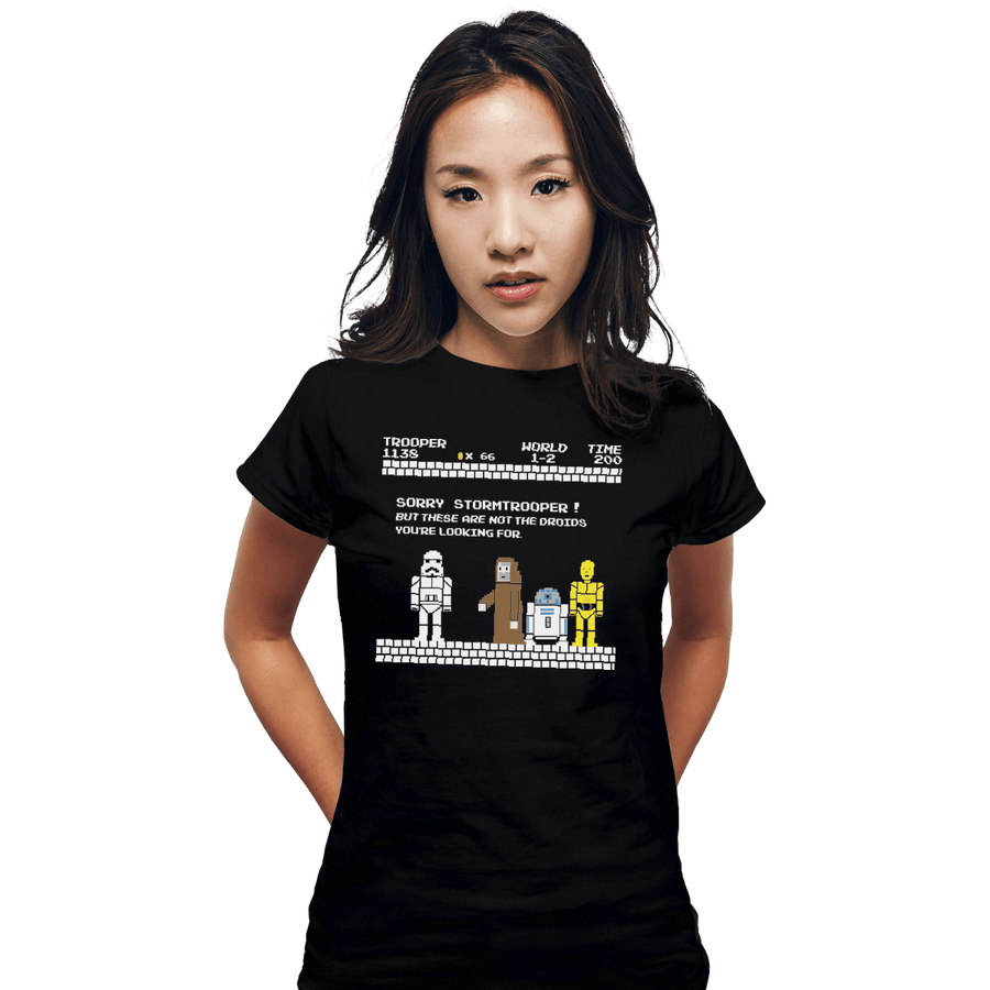Shirts Fitted Shirts, Woman / Small / Black Sorry Trooper
