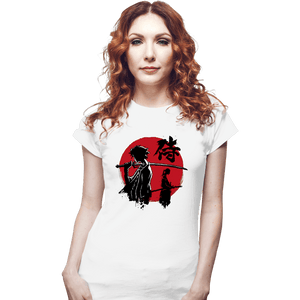 Daily_Deal_Shirts Fitted Shirts, Woman / Small / White Mugen And Jin Sumi-e