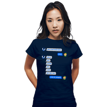 Load image into Gallery viewer, Secret_Shirts Fitted Shirts, Woman / Small / Navy Fairy Texts
