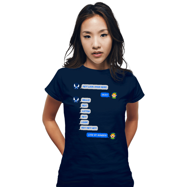 Secret_Shirts Fitted Shirts, Woman / Small / Navy Fairy Texts