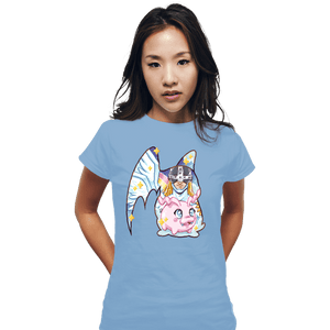 Shirts Fitted Shirts, Woman / Small / Powder Blue Magical Silhouettes - Patamon