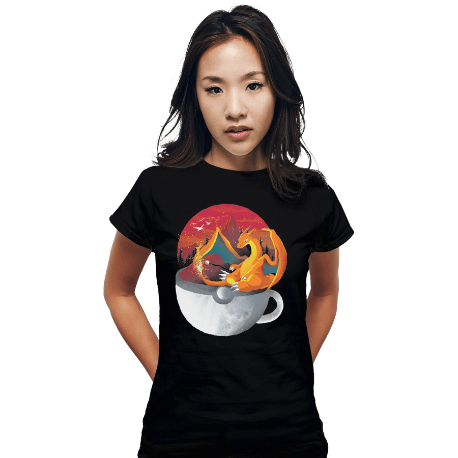 Shirts Fitted Shirts, Woman / Small / Black Cup Of Fire