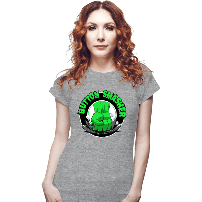 Shirts Fitted Shirts, Woman / Small / Sports Grey Button Smasher
