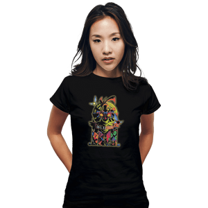 Shirts Fitted Shirts, Woman / Small / Black Skull Kid Crew