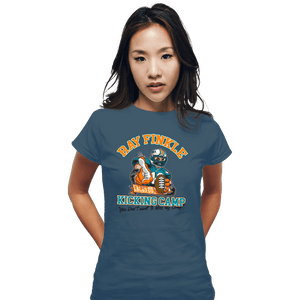 Secret_Shirts Fitted Shirts, Woman / Small / Indigo Blue Finkle's Kicking Camp