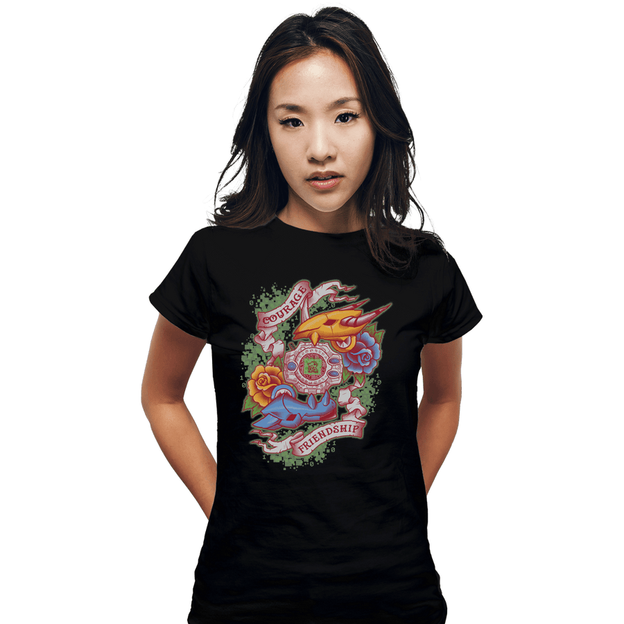Shirts Fitted Shirts, Woman / Small / Black Digital Destiny