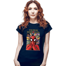 Load image into Gallery viewer, Secret_Shirts Fitted Shirts, Woman / Small / Navy Home Alone
