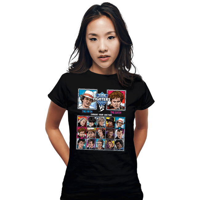Shirts Fitted Shirts, Woman / Small / Black Time Fightersd 5th VS 6th