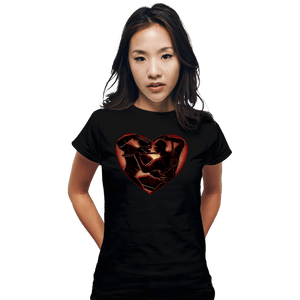 Daily_Deal_Shirts Fitted Shirts, Woman / Small / Black Love To Fight