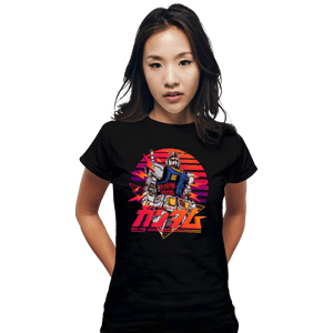 Secret_Shirts Fitted Shirts, Woman / Small / Black Gundam 78 Retro