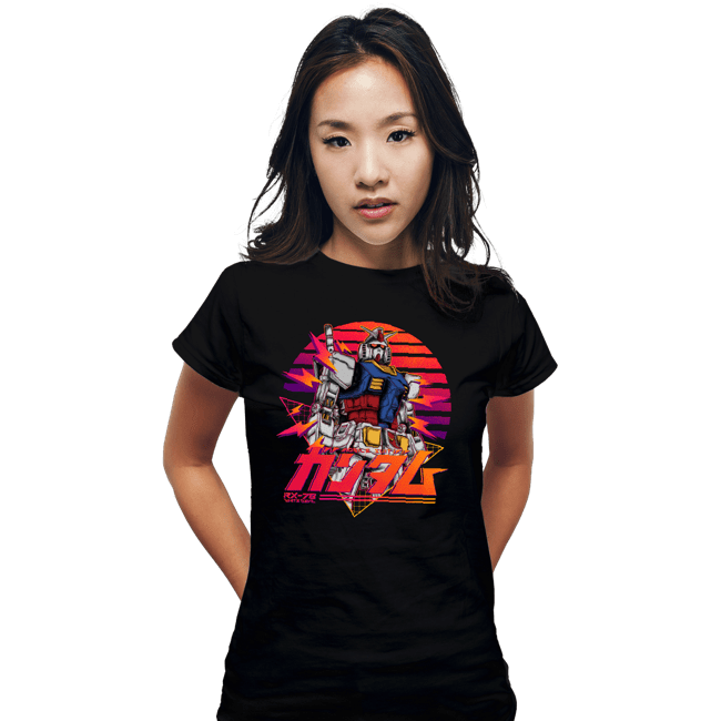 Secret_Shirts Fitted Shirts, Woman / Small / Black Gundam 78 Retro
