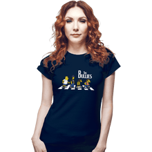 Load image into Gallery viewer, Shirts Fitted Shirts, Woman / Small / Navy The Bullies

