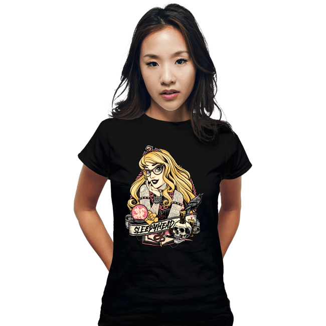 Daily_Deal_Shirts Fitted Shirts, Woman / Small / Black Rocker Aurora