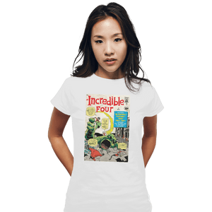 Shirts Fitted Shirts, Woman / Small / White The Incredible 4