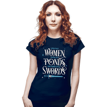 Load image into Gallery viewer, Secret_Shirts Fitted Shirts, Woman / Small / Navy Strange Womens
