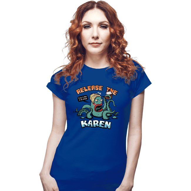 Shirts Fitted Shirts, Woman / Small / Royal Blue Release The Karen