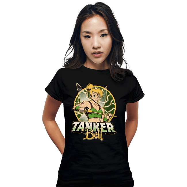 Daily_Deal_Shirts Fitted Shirts, Woman / Small / Black Tanker Bell