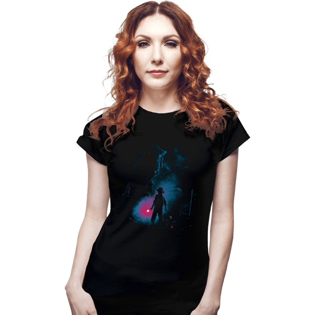 Daily_Deal_Shirts Fitted Shirts, Woman / Small / Black Attack On T-Rex