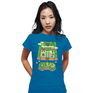 Shirts Fitted Shirts, Woman / Small / Sapphire Super Console World