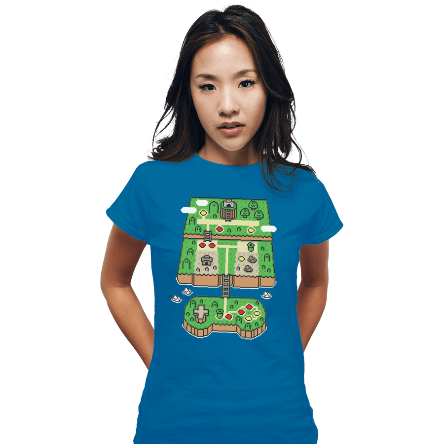 Shirts Fitted Shirts, Woman / Small / Sapphire Super Console World