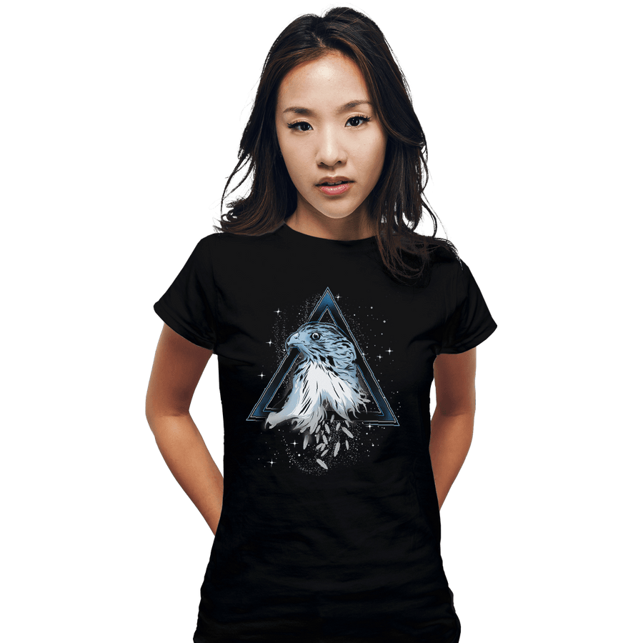 Shirts Fitted Shirts, Woman / Small / Black Wings of Silver Nerves of Steel