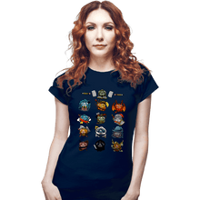 Load image into Gallery viewer, Shirts Fitted Shirts, Woman / Small / Navy Dice Master

