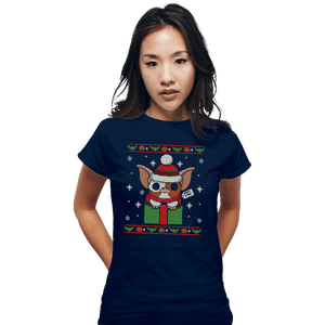 Shirts Fitted Shirts, Woman / Small / Navy Pet Christmas