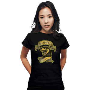 Shirts Fitted Shirts, Woman / Small / Black Hufflepuff