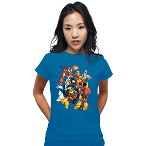 Daily_Deal_Shirts Fitted Shirts, Woman / Small / Sapphire Robot Masters