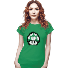 Load image into Gallery viewer, Shirts Fitted Shirts, Woman / Small / Irish Green 1-Up Spray
