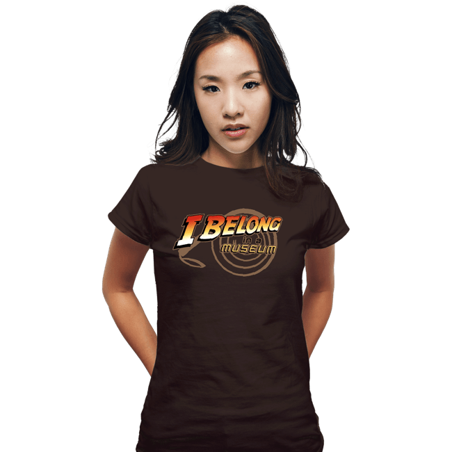 Shirts Fitted Shirts, Woman / Small / Black I Belong In A Museum