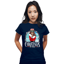 Load image into Gallery viewer, Secret_Shirts Fitted Shirts, Woman / Small / Navy All I Want For Christmas
