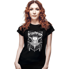 Load image into Gallery viewer, Shirts Fitted Shirts, Woman / Small / Black Starfox Crest
