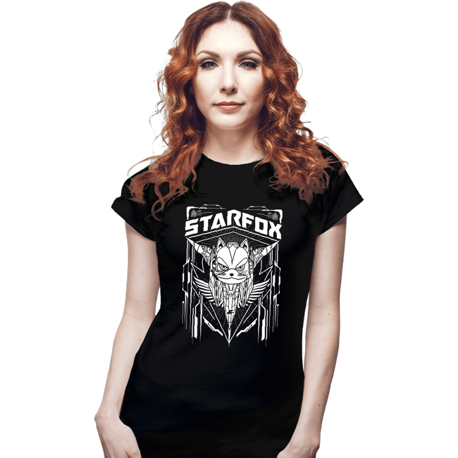 Shirts Fitted Shirts, Woman / Small / Black Starfox Crest