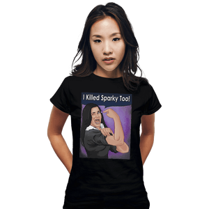 Secret_Shirts Fitted Shirts, Woman / Small / Black Sparky Too!