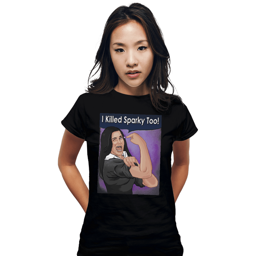 Secret_Shirts Fitted Shirts, Woman / Small / Black Sparky Too!
