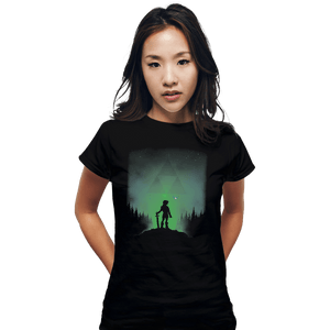 Shirts Fitted Shirts, Woman / Small / Black Link, Hylian Warrior