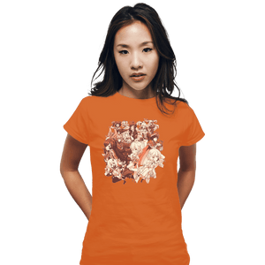 Shirts Fitted Shirts, Woman / Small / Orange Genshin Impact