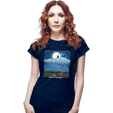 Load image into Gallery viewer, Shirts Fitted Shirts, Woman / Small / Navy Above The Clouds
