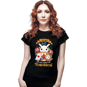 Daily_Deal_Shirts Fitted Shirts, Woman / Small / Black Wondrous Rabbit