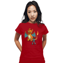 Load image into Gallery viewer, Shirts Fitted Shirts, Woman / Small / Red How To Train Your Monster
