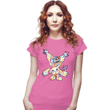 Load image into Gallery viewer, Shirts Fitted Shirts, Woman / Small / Azalea Magical Silhouettes - Gatomon
