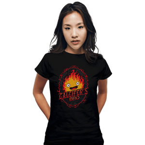 Shirts Fitted Shirts, Woman / Small / Black Calcifers BBQ