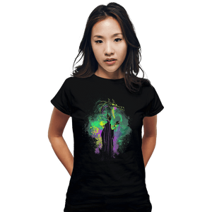 Shirts Fitted Shirts, Woman / Small / Black Maleficent Art