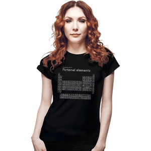 Daily_Deal_Shirts Fitted Shirts, Woman / Small / Black Peroidic Table Of Fictional Elements
