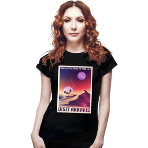 Secret_Shirts Fitted Shirts, Woman / Small / Black Planet Arrakis