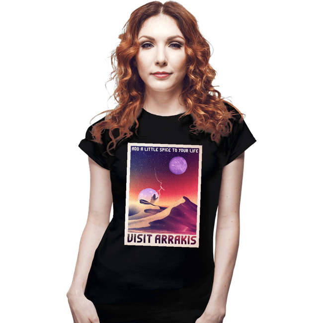 Secret_Shirts Fitted Shirts, Woman / Small / Black Planet Arrakis